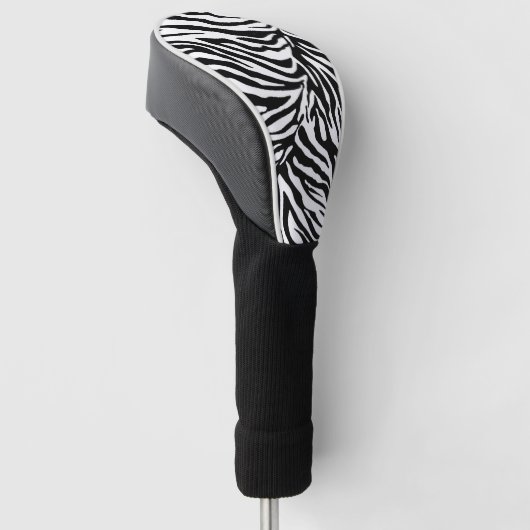 Zebra in Schwarz-Weiß-Streifen Tierdruck Golf Headcover (angewinkelt)