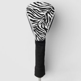 Zebra in Schwarz-Weiß-Streifen Tierdruck Golf Headcover
