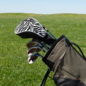 Zebra in Schwarz-Weiß-Streifen Tierdruck Golf Headcover (In SItu)