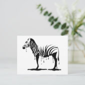 Zebra in Splash in Vektor Postkarte (Stehend Vorderseite)