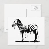 Zebra in Splash in Vektor Postkarte (Vorne/Hinten)