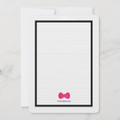 Zebra in Top Hat Bat Mitzvah Einladung (Rückseite)