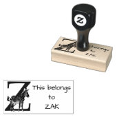 Zebra Initial Gummistempel (Stempel)