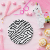 Zebra-inspirierte Party-Teller Pappteller (Party)