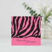 ZEBRA-INVITATIONEN / DIY-FARBE EINLADUNG (Stehend Vorderseite)