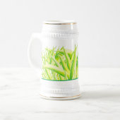 Zebra Iris auf einem Stein Bierglas (Vorderseite Links)