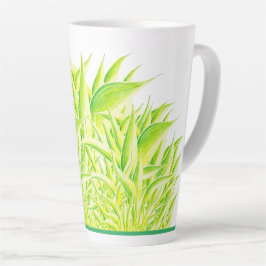 Zebra Iris auf einer großen Latte-Tasse Milchtasse