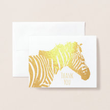 Zebra Jeder Anlass Blank Gold