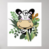 Zebra Jungle Art Print Poster (Vorne)