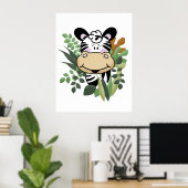 Zebra Jungle Art Print Poster (Heimbüro)