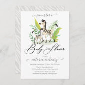 Zebra Jungle Baby Shower Einladung (Vorne/Hinten)