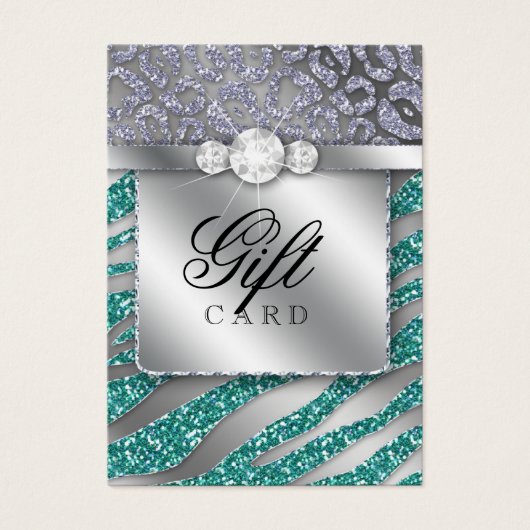 Zebra Juwelier Geschenkkarte Silber (Vorderseite)