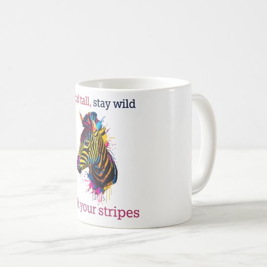 Zebra Kaffeetasse (VorderseiteRechts)