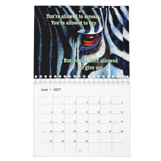 Zebra-Kalender 2019 Kalender (Jun 2027)