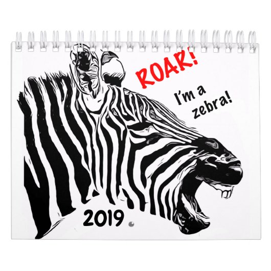 Zebra-Kalender 2019 Kalender (Titelbild)
