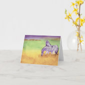 Zebra Karte (Gelbe Blume)