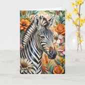 Zebra Karte (Gelbe Blume)