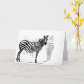 Zebra Karte (Gelbe Blume)