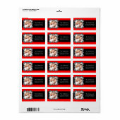 Zebra kennzeichnet Ihre FOTO- und Farbadresse Adressaufkleber (Vorne)