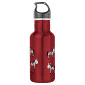 Zebra Kids Safari Wasserflasche mit dem Namen (Rückseite)