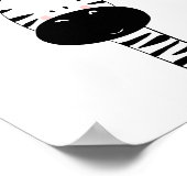 Zebra Kinderzimmer Print Schwarz-Weiß modernen Zoo Poster (Ecke)