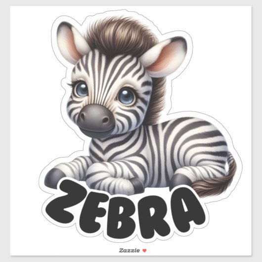 ZEBRA - KINDERZIMMER STICKER (Blatt)