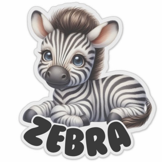 ZEBRA - KINDERZIMMER STICKER (Vorderseite)