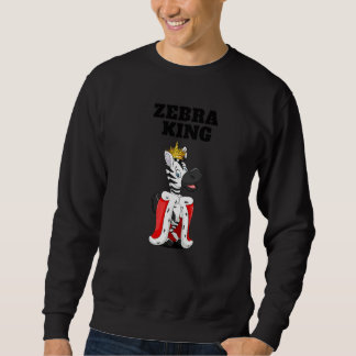 Zebra King Boys Zebra Mens Zebra Sweatshirt