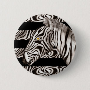 Zebra-Kopf Button