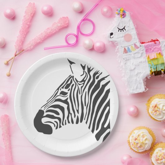 ZEBRA-KOPF PAPPTELLER (Party)