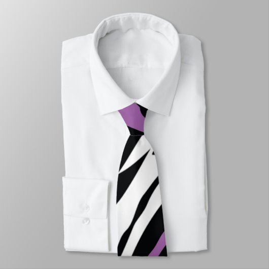 Zebra-Krawatte - lila Krawatte (Gebunden)