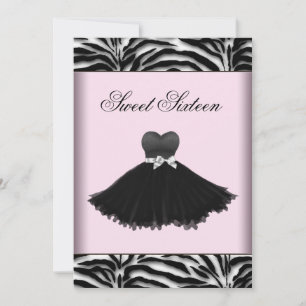 Zebra Kronleuchter Pink Zebra Sweet Sixteen Geburt Einladung