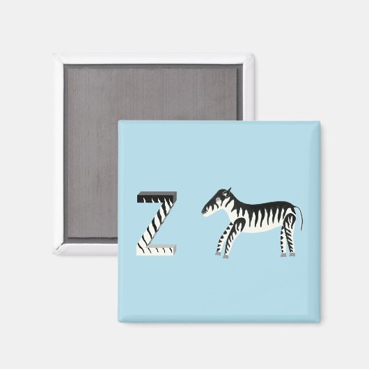 Zebra Kühlschrankmagnet (Vorderseite/Rückseite)