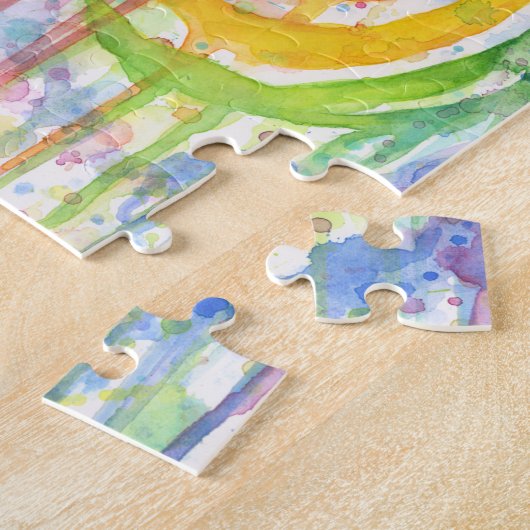 Zebra-Kunst-Aquarell-Malerei-Puzzlespiel Puzzle (Seite)