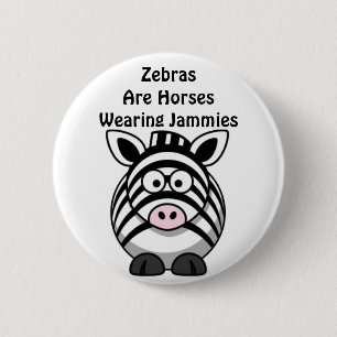 Zebra-Kunst Button
