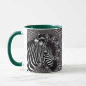 Zebra-Kunst-Grün-kombinierte Tasse (Links)