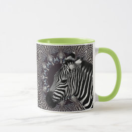 Zebra-Kunst-Limone kombinierte Tasse