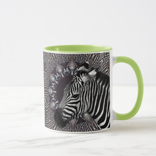 Zebra-Kunst-Limone kombinierte Tasse (Rechts)