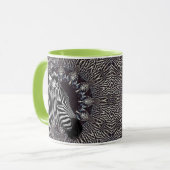 Zebra-Kunst-Limone kombinierte Tasse (Vorderseite Links)