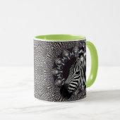Zebra-Kunst-Limone kombinierte Tasse (VorderseiteRechts)
