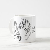 Zebra-Kunst mit Namen Kaffeetasse (Vorderseite Links)