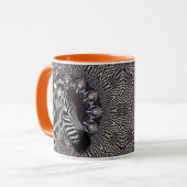 Zebra-Kunst-orange kombinierte Tasse (Vorderseite Links)