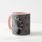Zebra-Kunst-Rosa-kombinierte Tasse (Vorderseite Links)