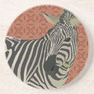 Zebra-Kunst-Rosa-Untersetzer Untersetzer