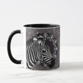 Zebra-Kunst-Schwarz-kombinierte Tasse (Links)