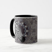 Zebra-Kunst-Schwarz-kombinierte Tasse (Vorderseite Links)