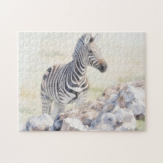 Zebra Kunst Wildes Tier Puzzle (Horizontal)