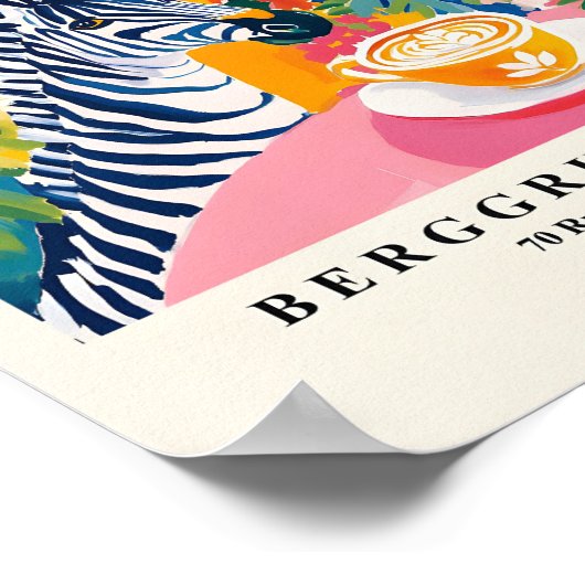 Zebra Kunstdrucke, Kaffeeposter, Matisprint, Butto Poster (Ecke)