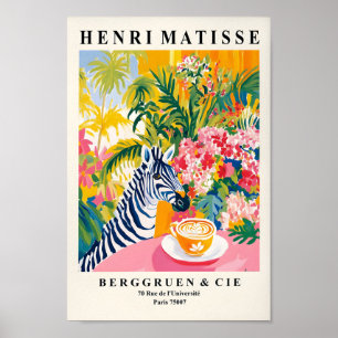 Zebra Kunstdrucke, Kaffeeposter, Matisprint, Butto Poster