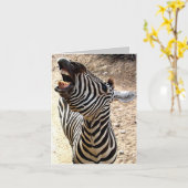 Zebra-Lächeln Notecard Karte (Gelbe Blume)